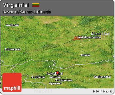 Satellite Panoramic Map of Virgainiai