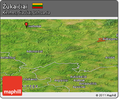 Satellite Panoramic Map of Žukaičiai