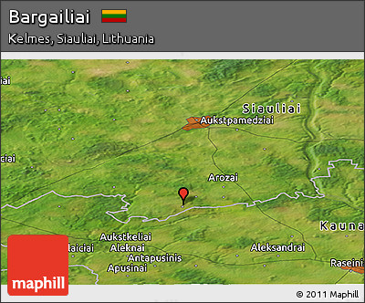 Satellite Panoramic Map of Bargailiai