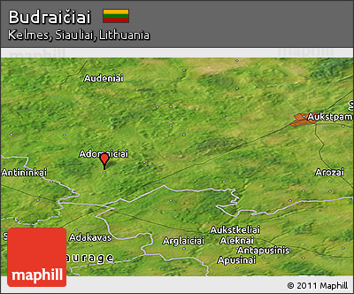 Satellite Panoramic Map of Budraičiai