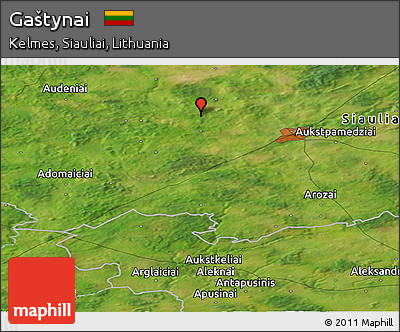 Satellite Panoramic Map of Gaštynai
