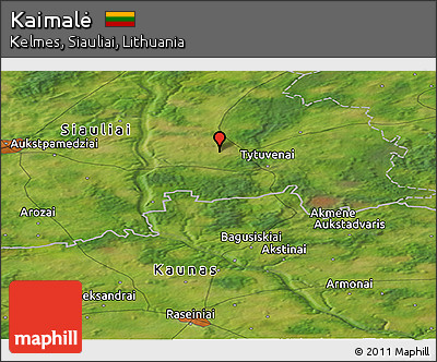 Satellite Panoramic Map of Kaimalė