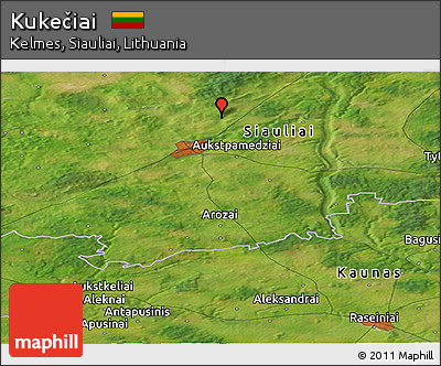 Satellite Panoramic Map of Kukečiai