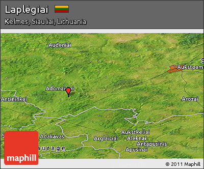 Satellite Panoramic Map of Laplėgiai