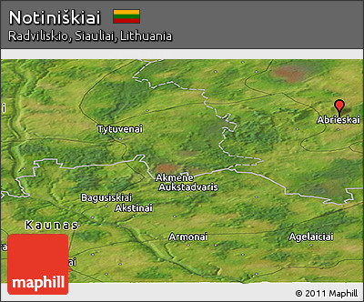 Satellite Panoramic Map of Notiniškiai