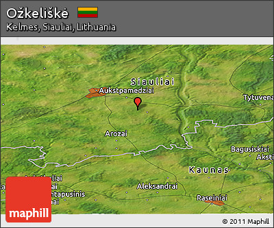 Satellite Panoramic Map of Ožkeliškė
