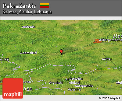 Satellite Panoramic Map of Pakražantis