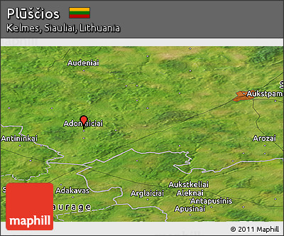Satellite Panoramic Map of Plūščios