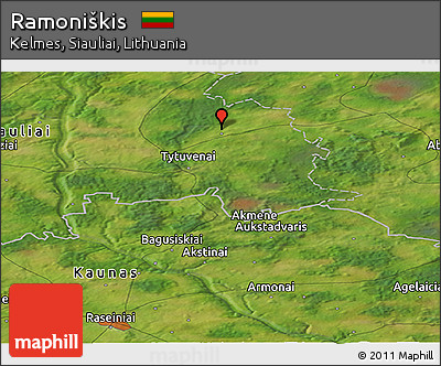 Satellite Panoramic Map of Ramoniškis