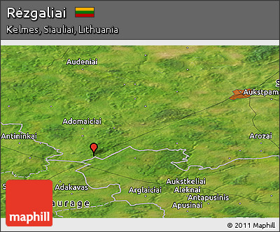 Satellite Panoramic Map of Rėzgaliai