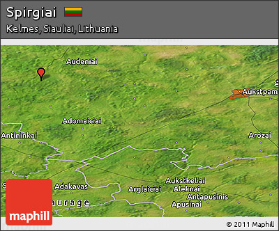Satellite Panoramic Map of Spirgiai