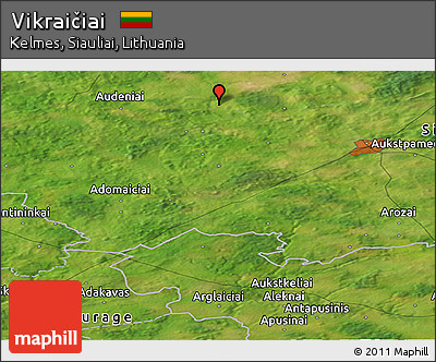 Satellite Panoramic Map of Vikraičiai