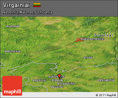 Satellite Panoramic Map of Virgainiai