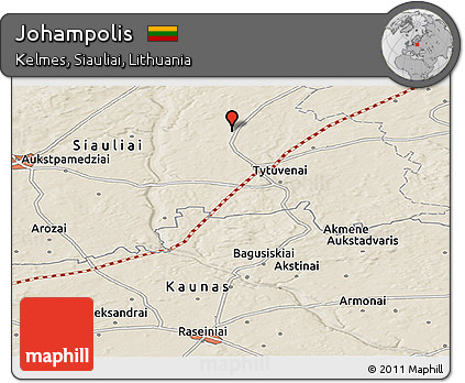 Shaded Relief Panoramic Map of Johampolis