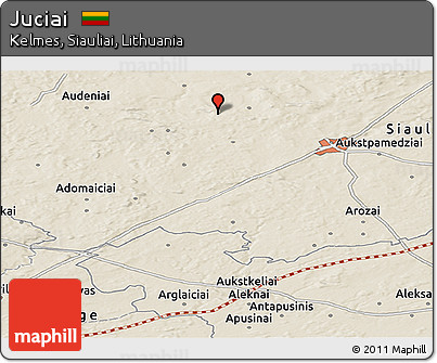 Shaded Relief Panoramic Map of Juciai