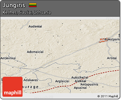 Shaded Relief Panoramic Map of Jungiris