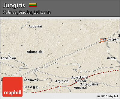 Shaded Relief Panoramic Map of Jungiris