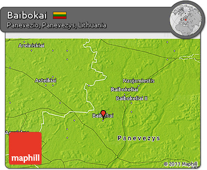 Physical 3D Map of Baibokai