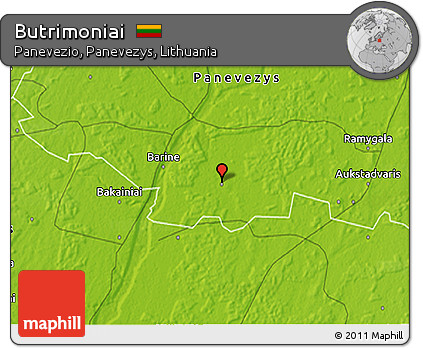 Physical 3D Map of Butrimoniai