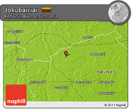 Physical 3D Map of Jokūbaičiai