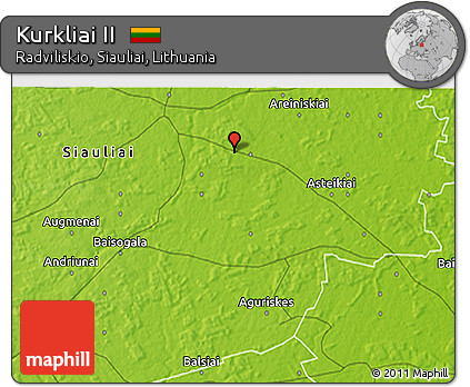 Physical 3D Map of Kurkliai II