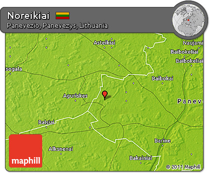 Physical 3D Map of Noreikiai