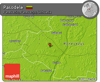 Physical 3D Map of Pasodėlė
