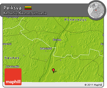 Physical 3D Map of Peiksva