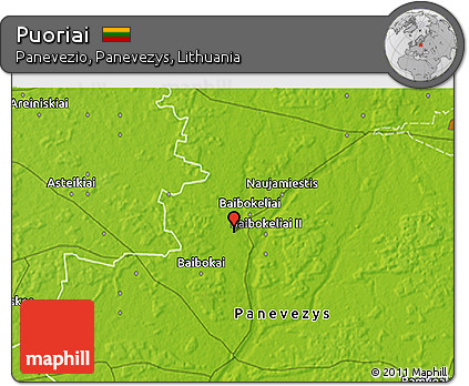 Physical 3D Map of Puoriai