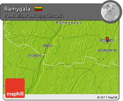 Physical 3D Map of Ramygala