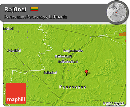 Physical 3D Map of Rojūnai