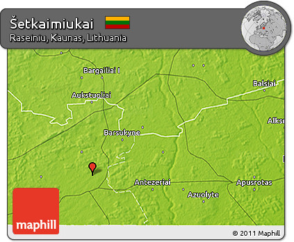 Physical 3D Map of Šetkaimiukai