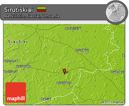 Physical 3D Map of Sirutiškiai