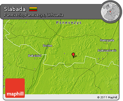 Physical 3D Map of Slabada