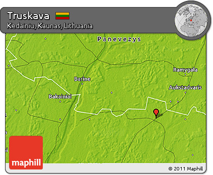 Physical 3D Map of Truskava