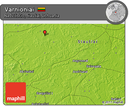Physical 3D Map of Varnioniai