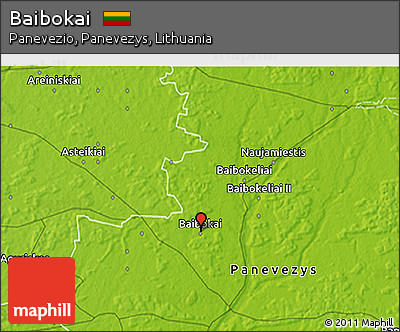 Physical 3D Map of Baibokai