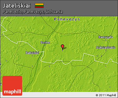 Physical 3D Map of Jateliškiai
