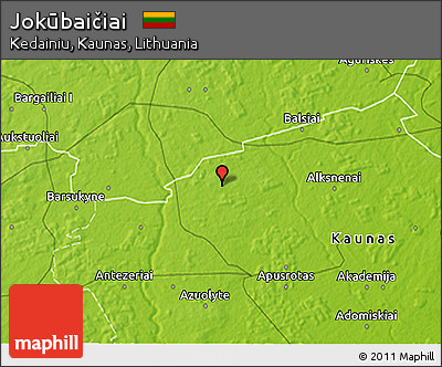 Physical 3D Map of Jokūbaičiai