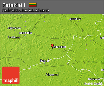 Physical 3D Map of Pašakiai I
