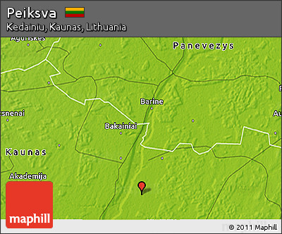 Physical 3D Map of Peiksva
