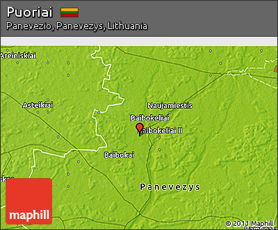 Physical 3D Map of Puoriai