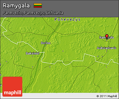Physical 3D Map of Ramygala
