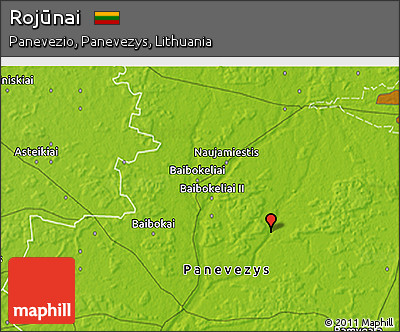 Physical 3D Map of Rojūnai
