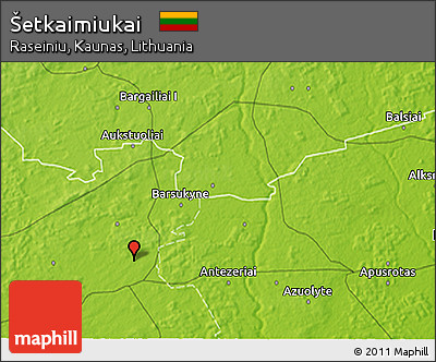 Physical 3D Map of Šetkaimiukai