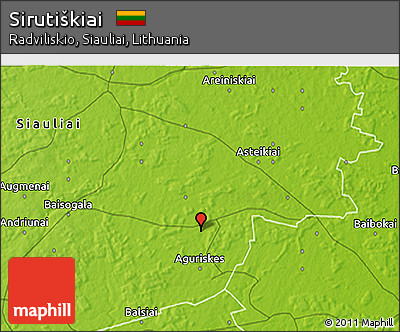 Physical 3D Map of Sirutiškiai