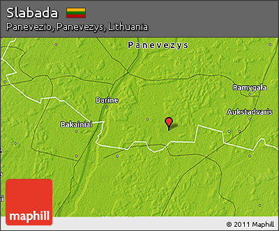 Physical 3D Map of Slabada