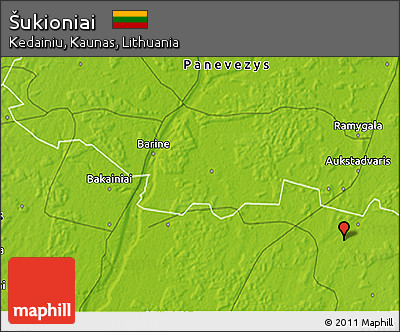 Physical 3D Map of Šukioniai