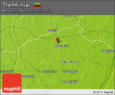 Physical 3D Map of Tremtiniai