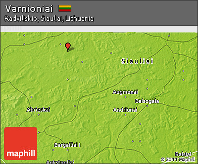 Physical 3D Map of Varnioniai